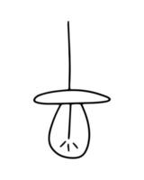 illustration vectorielle de lampe suspendue doodle vecteur