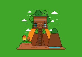 Vecteur gratuit Tree House