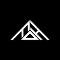 conception créative de logo de lettre foh avec graphique vectoriel, logo foh simple et moderne en forme de triangle. vecteur