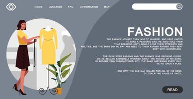 modèle web de mode vecteur