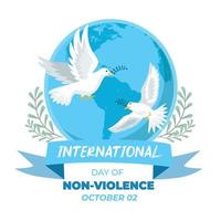 journée internationale de la non-violence vecteur