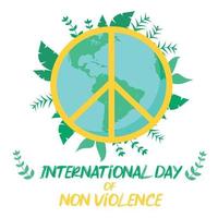 journée internationale de la non-violence vecteur