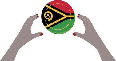 vecteur de drapeau de vanuatu dessiné à la main, vecteur de vanuatu vatu dessiné à la main