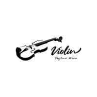 vecteur de logo d'icône de violon stylisé.