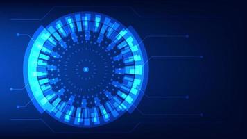 écran hud numérique cercle hi tech pour un design graphique moderne. concept de fond de technologie futuriste vecteur