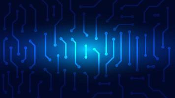 circuit imprimé avec fond d'éclairage bleu. technologie et concept d'élément de conception graphique de haute technologie vecteur