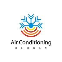 logo de climatisation, concept de logo hvac vecteur