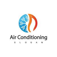 logo de climatisation, concept de logo hvac vecteur