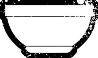 illustration d'icône de vecteur d'effet en détresse d'un bol