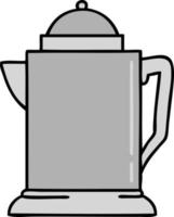 caricature d'une vieille cruche à café vecteur