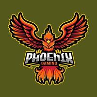 illustration vectorielle de jeu logo mascotte phoenix vecteur