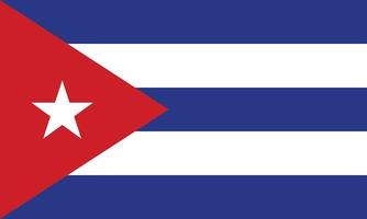 le drapeau national de l'illustration vectorielle de cuba vecteur