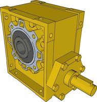 machine jaune, illustration, vecteur sur fond blanc.