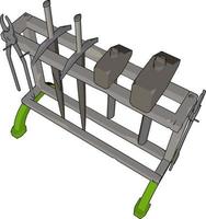 place pour les outils, illustration, vecteur sur fond blanc.