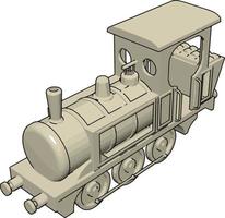 locomotive, illustration, vecteur sur fond blanc.