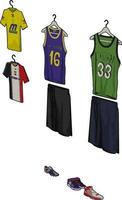 maillot de basket-ball, illustration, vecteur sur fond blanc.