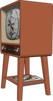 vieille télévision rétro, illustration, vecteur sur fond blanc.