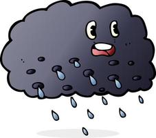 nuage de pluie de dessin animé vecteur