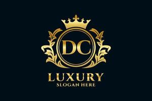 modèle de logo de luxe royal lettre initiale dc dans l'art vectoriel pour les projets de marque luxueux et autres illustrations vectorielles.