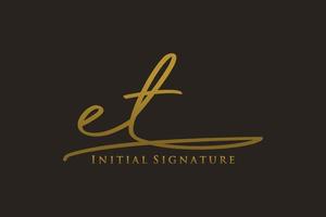 modèle de logo de signature de lettre initiale ct logo de conception élégante. illustration vectorielle de calligraphie dessinée à la main. vecteur