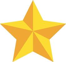 étoile jaune, illustration, vecteur sur fond blanc