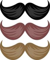 moustaches, illustration, vecteur sur fond blanc
