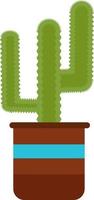 cactus dans un pot, illustration, vecteur sur fond blanc.