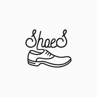 chaussures logo vecteur icône ligne illustration