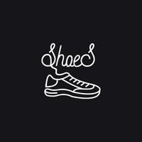 chaussures logo vecteur icône ligne illustration