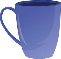 tasse bleue, illustration, vecteur sur fond blanc.