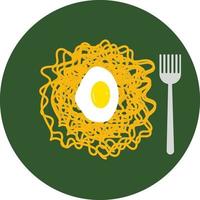 Egg maggi, illustration, vecteur sur fond blanc.