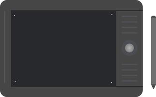 tablette graphique, illustration, vecteur sur fond blanc.