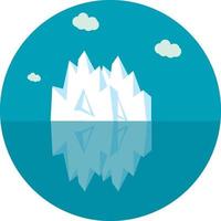 iceberg, illustration, vecteur sur fond blanc.