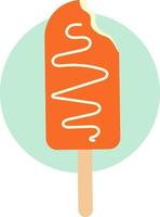 glace rouge, illustration, vecteur sur fond blanc.