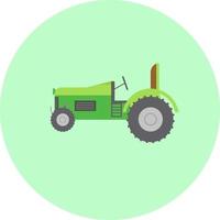 tracteur vert, illustration, vecteur sur fond blanc.