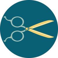 image emblématique de style tatouage de ciseaux de coiffeur vecteur