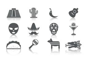 Vecteur libre des icônes du Mexique