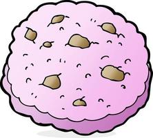 dessin animé de biscuit rose vecteur