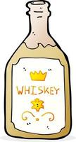 bouteille de whisky de dessin animé vecteur