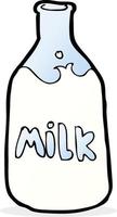 bouteille de lait de dessin animé vecteur