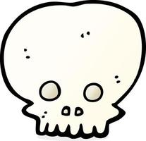symbole de crâne effrayant de dessin animé vecteur