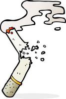 cigarette cassée de dessin animé vecteur