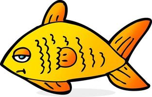 poisson drôle de dessin animé vecteur