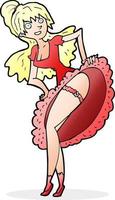 dessin animé danseuse de flamenco vecteur