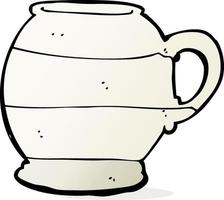 tasse de style ancien dessin animé vecteur