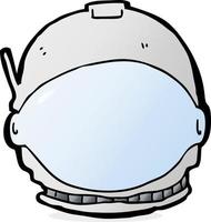 visage d'astronaute de dessin animé vecteur