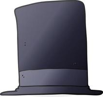 chapeau haut de forme dessin animé vecteur
