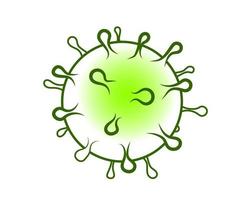 icône de vecteur de virus. infection de symbole, bactéries, soins de santé médicaux, microbiologie, organisme pathogène