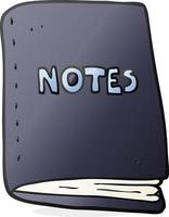 carnet de notes de dessin animé vecteur