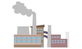 usine, usine, installation industrielle, pollution de l'air. illustration vectorielle vecteur